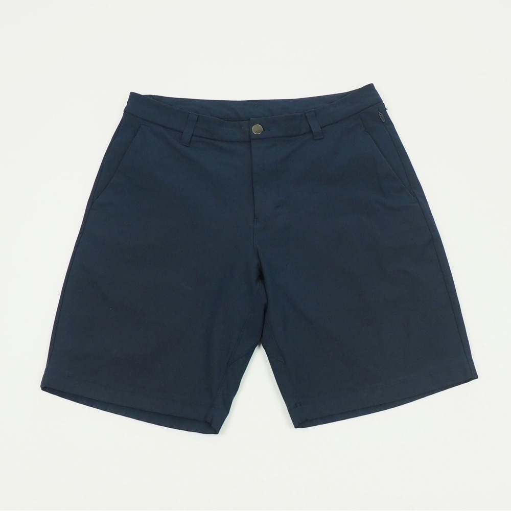 Lululemon Commission Classic Fit Chino Shorts Mens 31 Navy Blue Flat Golf Casual